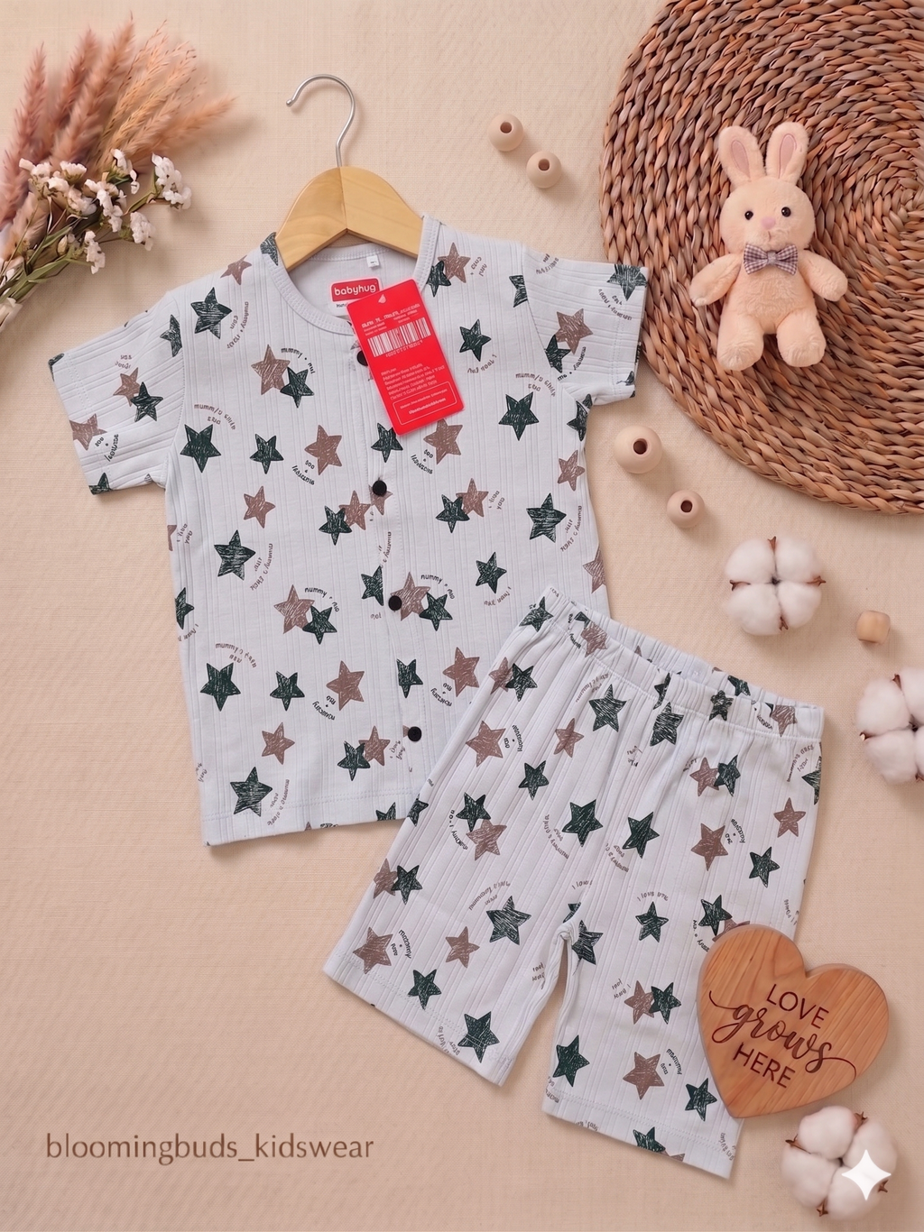 Lavender Starry Light Unisex Co-ord Shorts Set
