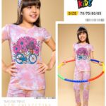 Blooming Bicycle Pink & Orange Tie-Dye Adventure Girls’ Pyjama Set