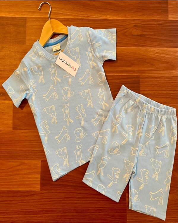 Blue Bunny Hop Kids Playwear Co-ord Shorts Set