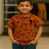 Boys Burnt Orange Collar T-Shirt – Premium Airtex Pique Cotton Polo