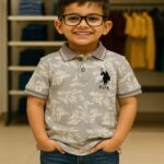 Boys Cadet Grey Collar T-Shirt – Premium Airtex Pique Cotton Polo