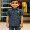 Boys Capri Blue Collar T-Shirt – Premium Airtex Pique Cotton Polo