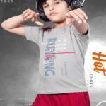 Boys Dark Bone White T-Shirt & Cherry Red Full Pant Set – Cotton Bio-Wash Casual Wear