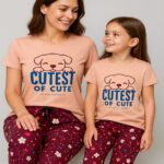 Cutest of Cute Pup Mom-Daughter Pyjama Set