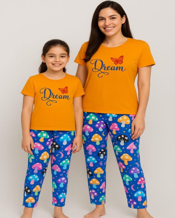 Dreamy Mushrooms Mom-Daughter Pyjama Set