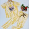 Girls Butterfly Bliss Yellow Tie-Dye Pyjama Set