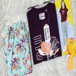 Girls Chic Maroon Bloom Floral Pyjama Set