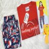 Girls Joyful Energy Abstract Premium Pyjama Set
