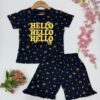 Girls Navy Blue Hello Daisy T-Shirt & Frill Shorts – Trendy Co-ord Set