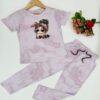 Girls Pretty Girl Pop Puce Pink Tie-Dye Pyjama Set