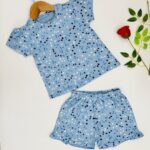 Girls Sky Petal T-Shirt & Frill Shorts – Trendy Co-ord Set