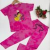 Girls Smile Day Fuchsia Pink Tie-Dye Pyjama Set