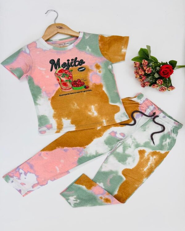 Girls Strawberry Mojito Tie-Dye Pyjama Set