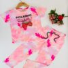 Girls Strawberry Swirl Pink Tie-Dye Pyjama Set