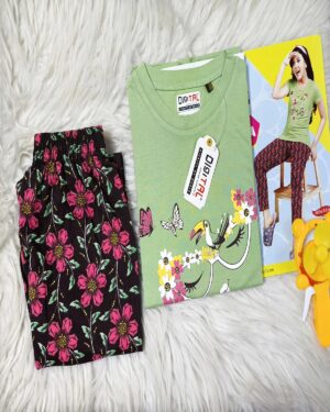 Girls Tropical Birdsong Floral Premium Pyjama Set