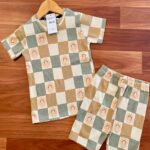 Happy Blocks Print Kids Everyday Wear Co-ord Shorts Set