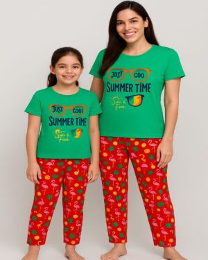 Just Cool Summer Fun Mom-Daughter Pyjama Set