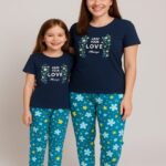 Keep Your Love Blossom Mom-Daughter Pyjama Set
