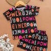 Kids Black with Alphabet Print T-Shirt & Shorts Set – Cotton Casual Wear