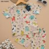 Kids Cream with Puppy Print T-Shirt & Shorts Set – Cotton Casual Wear
