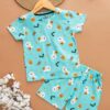 Kids Tiffany Blue Printed T-Shirt & Shorts Set – Cotton Casual Wear