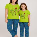 Little Birdcages Green Mom-Daughter Pyjama Set
