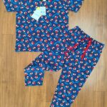 Spiderman Head Print Dark Royal Blue Kids Casual Co-ord Pant Set