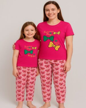 Sunrise Days Bowtique Mom-Daughter Pyjama Set