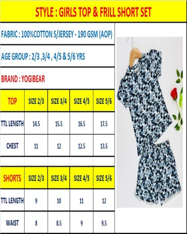 Yogibear Frill Pattern Size Chart