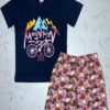 Mountain Trekker Midnight Tee & Adventure Pink Shorts