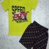 Neon Racer Lime Speed Tee & Zigzag Track Shorts