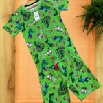 Pixel Creeper Mode Forest Green Adventure Boys Co-ord Shorts Set