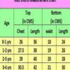 Story Kid Size Chart